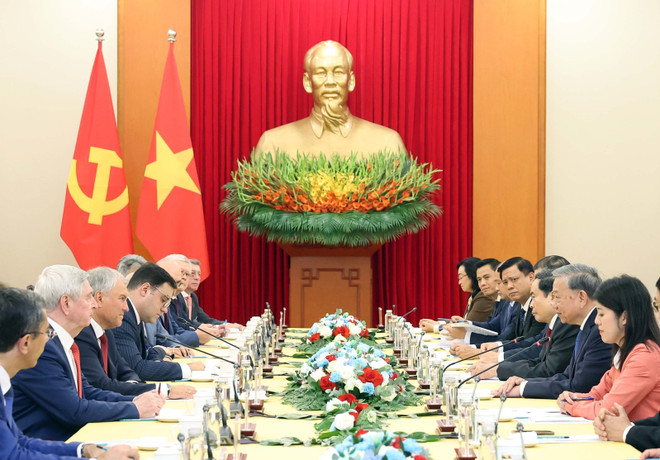 General Secretary To Lam hosts Russian State Duma Chairman- Ảnh 2.