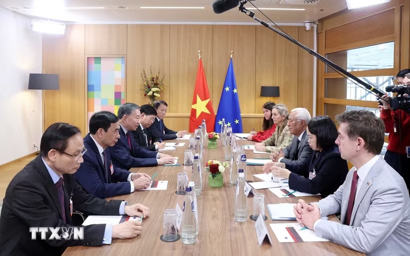 To Lam holds talks with European Council President António Costa