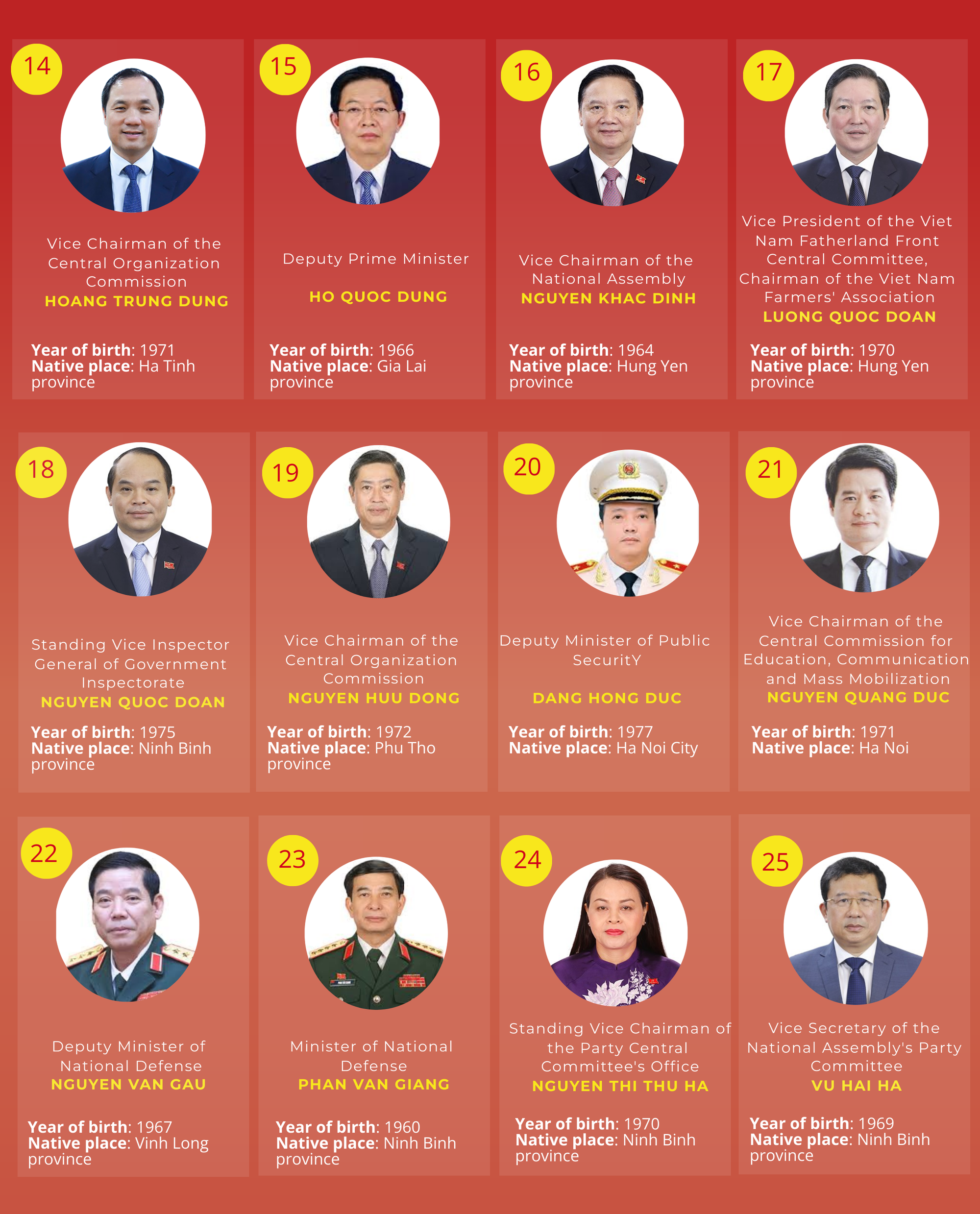 INFOGRAPHICS: List of 200 official and alternate members of 14th CPV Central Committee- Ảnh 3.
