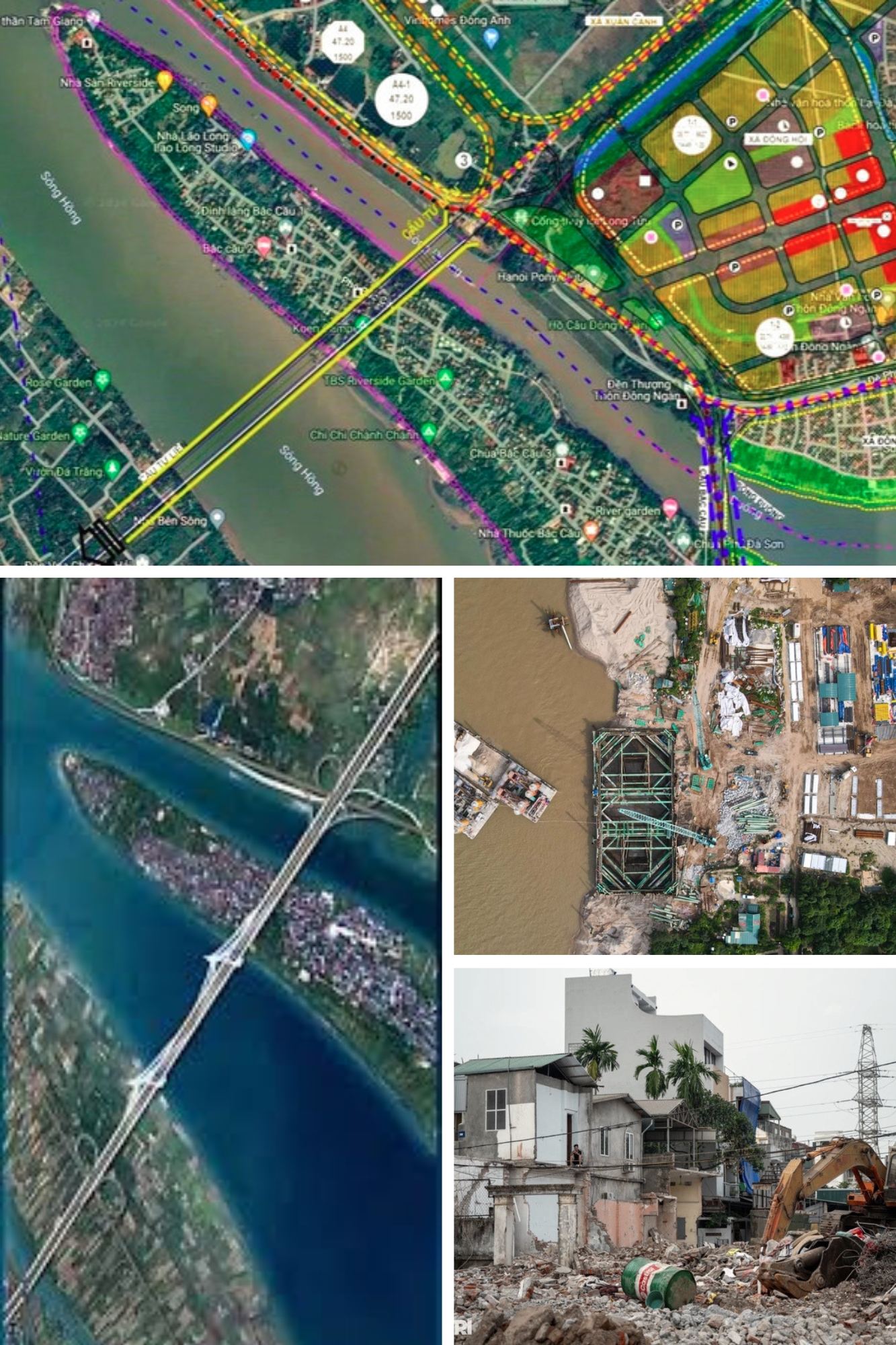 Four out of Ha Noi's seven new bridges over Red River are gradually taking shape- Ảnh 3. Four out of Ha Noi's seven new bridges over Red River are gradually taking shape- Ảnh 3.