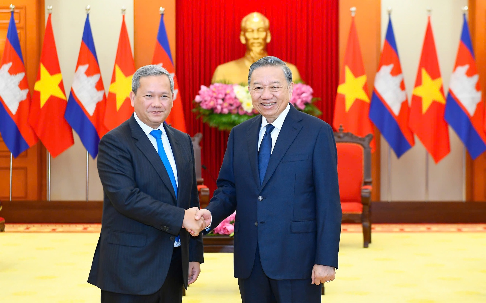 General Secretary, President To Lam hosts reception for Cambodian Prime Minister Hun Manet