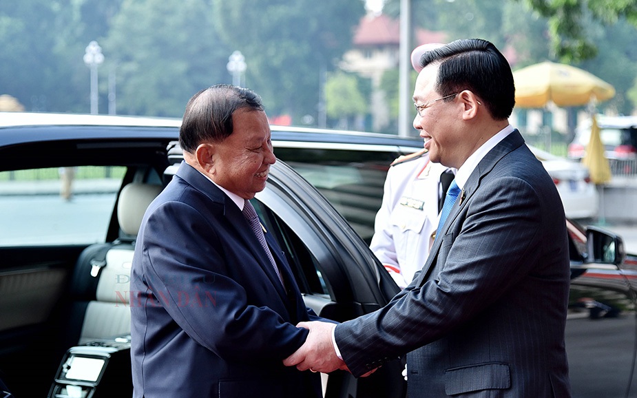 越南国会主席王廷惠与柬埔寨参议院主席赛冲举行会谈