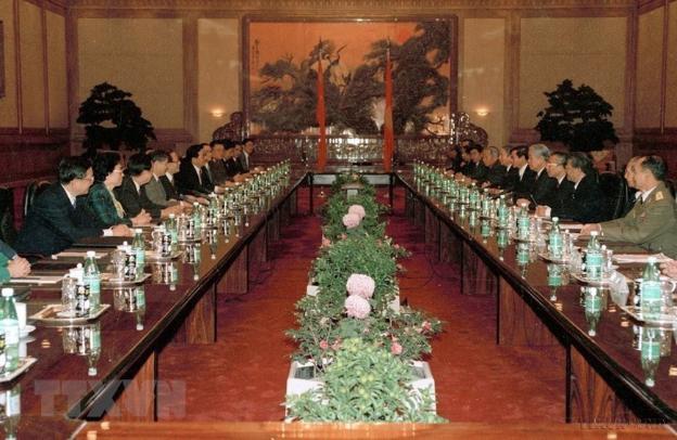 越南领导人与江泽民历次会晤（组图） - Ảnh 10.