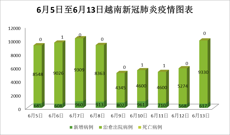 6月13日 越南新增新冠确诊病例617 例