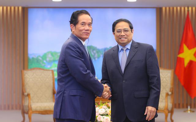 政府总理范明正会见柬埔寨金边市市长坤盛