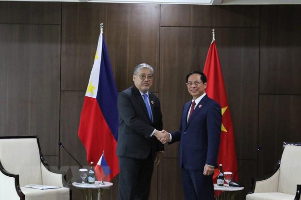 越南外交部长裴青山会晤柬埔寨，菲律宾，马来西亚三国外长 - Ảnh 2.