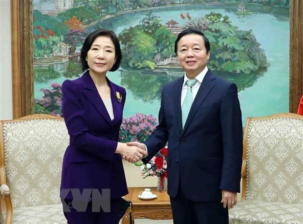 陈红河副总理会见韩国驻越南大使 - Ảnh 1.