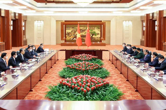 范明正总理会见中国全国人大常委会委员长赵乐际 - Ảnh 2.