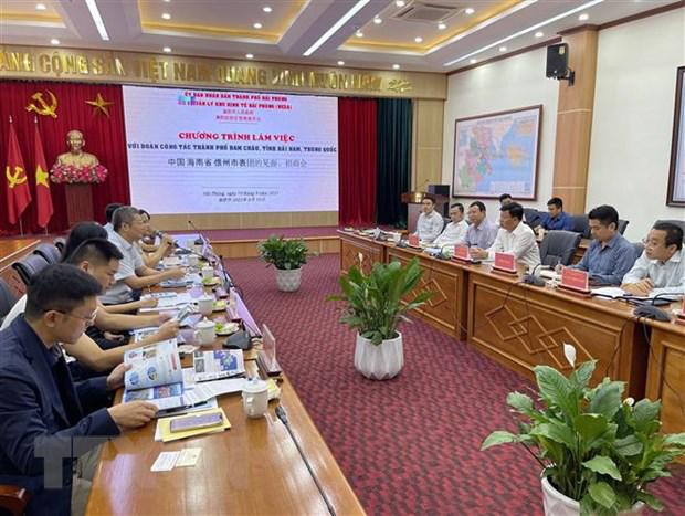 越南海防市与中国海南省探讨港口物流合作 - Ảnh 1.