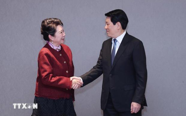 2025年APEC会议：越南国家主席梁强接见大型企业领导人