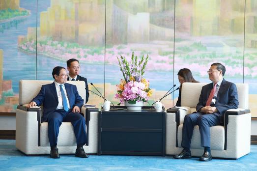 范明正总理会见上海市委书记陈吉宁- Ảnh 2.