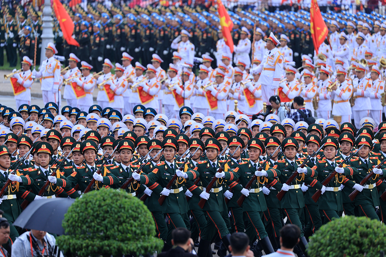越南人民军在越南八月革命胜利暨九.二国庆80周年纪念典礼的阅兵方阵（组图）- Ảnh 2.