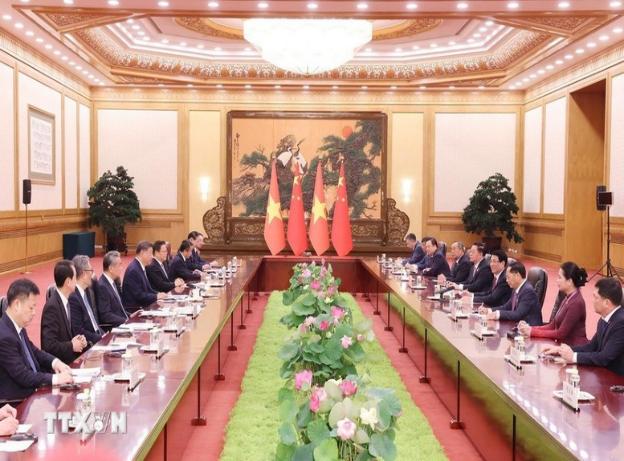 越南国家主席梁强会见中共中央总书记，中国国家主席习近平- Ảnh 2.