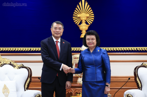 越南政府总理黎明兴会见柬埔寨国会主席昆索达莉- Ảnh 1.