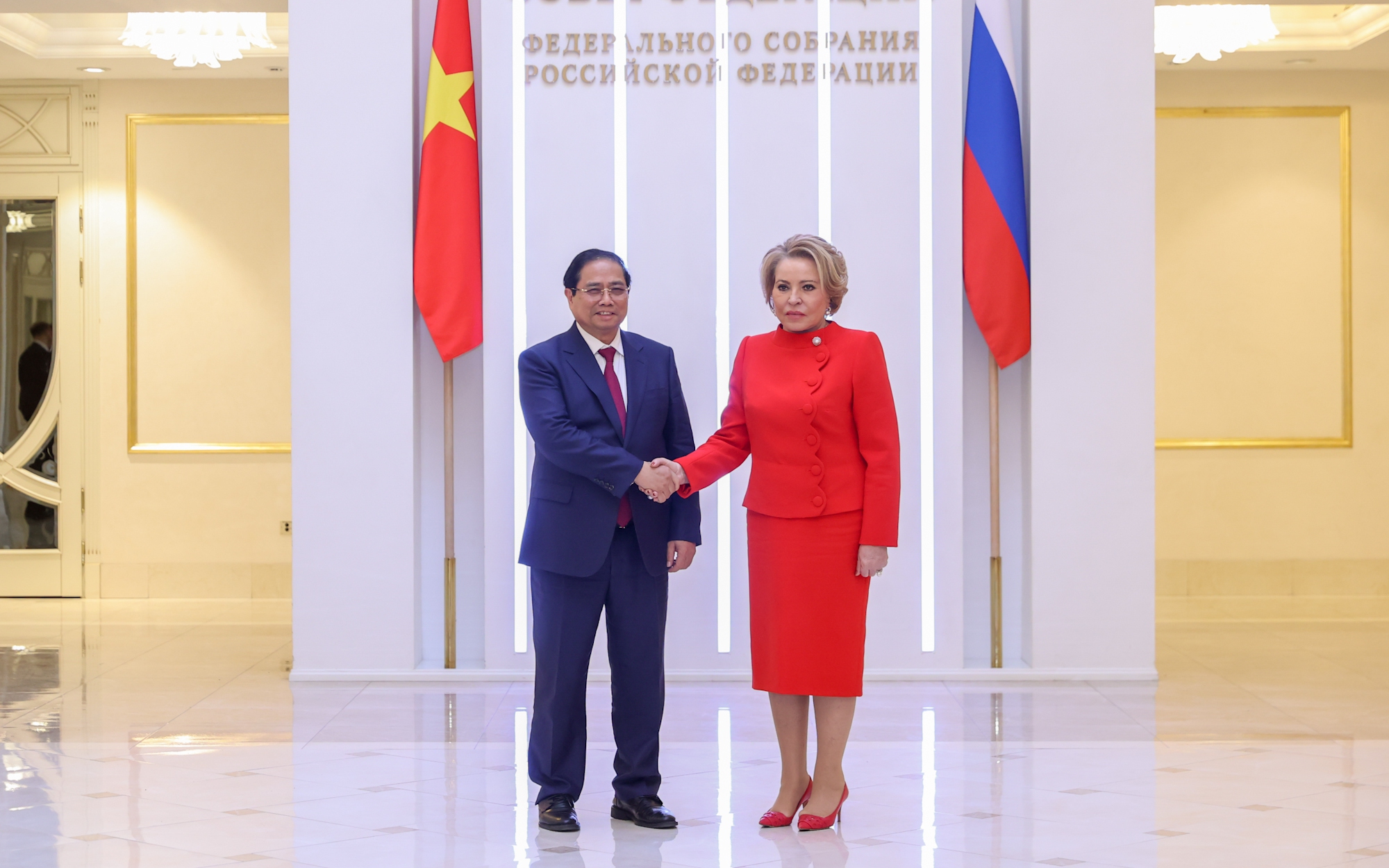 范明政总理会见俄罗斯联邦委员会主席