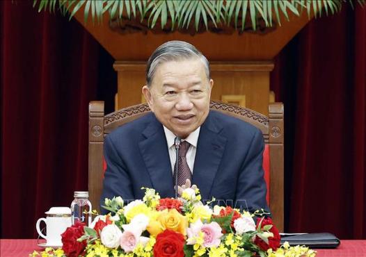 越共中央总书记苏林接见40多家跨国企业负责人- Ảnh 1.