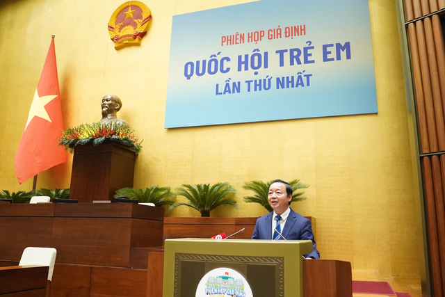 Phát biểu của Phó Thủ tướng Trần Hồng Hà tại phiên họp giả định &quot;Quốc hội trẻ em&quot; - Ảnh 1.
