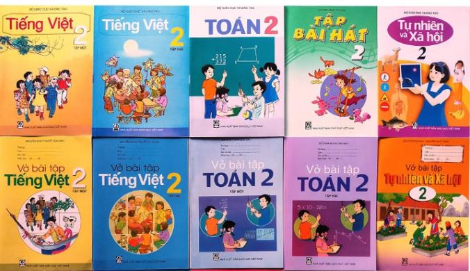 GIÁ BỘ SÁCH GIÁO KHOA LỚP 2 CÁC BỘ SÁCH CHÍNH THỨC NĂM HỌC MỚI