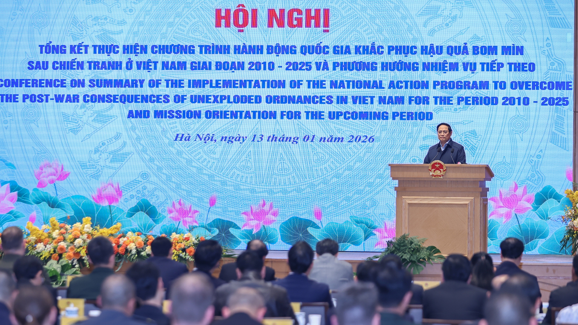 Quyết tâm làm sạch toàn bộ diện tích đất bị ô nhiễm bom mìn đến độ sâu 0,5m