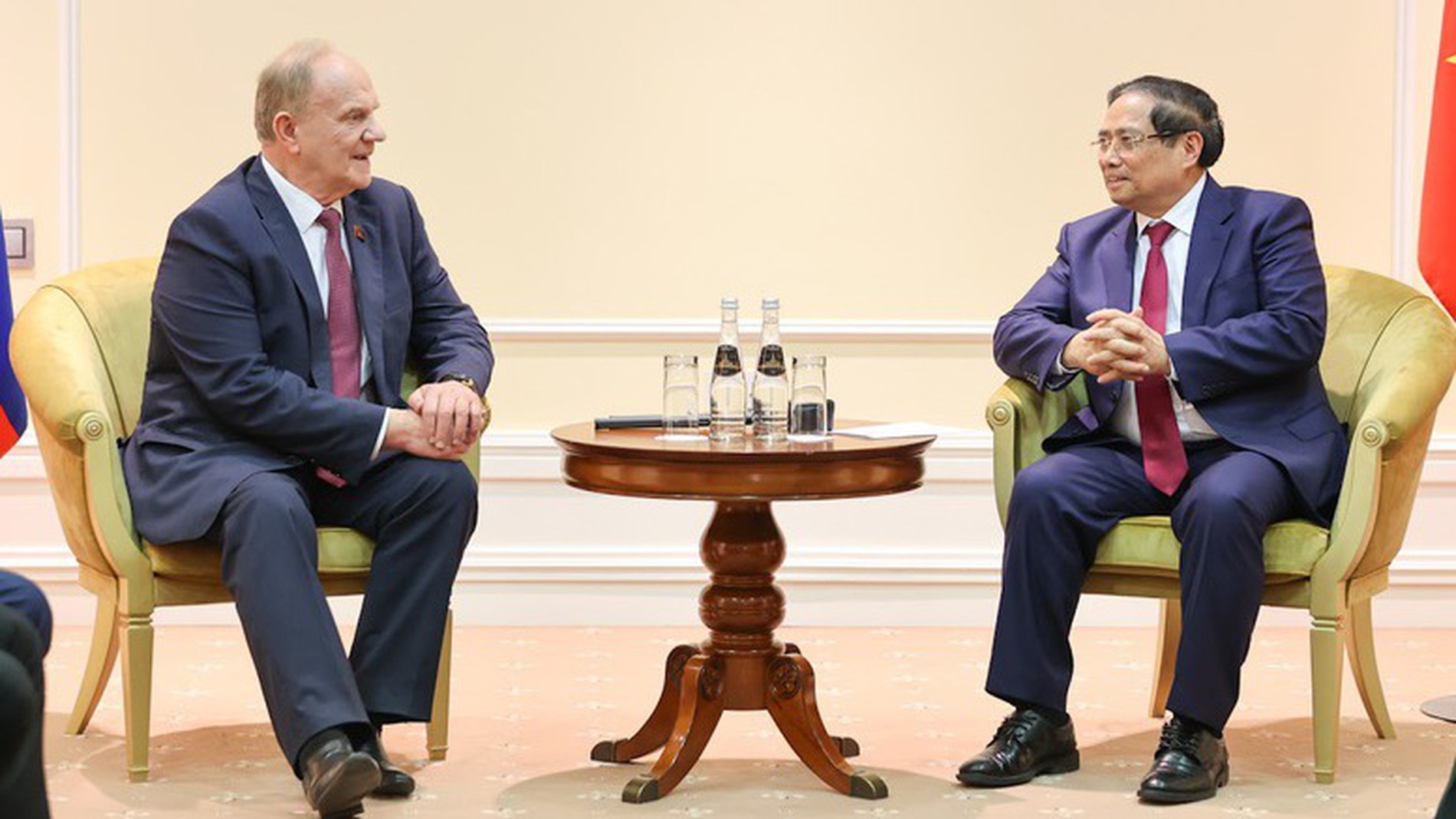 Thủ tướng Phạm Minh Chính tiếp Chủ tịch Đảng Cộng sản Liên bang Nga