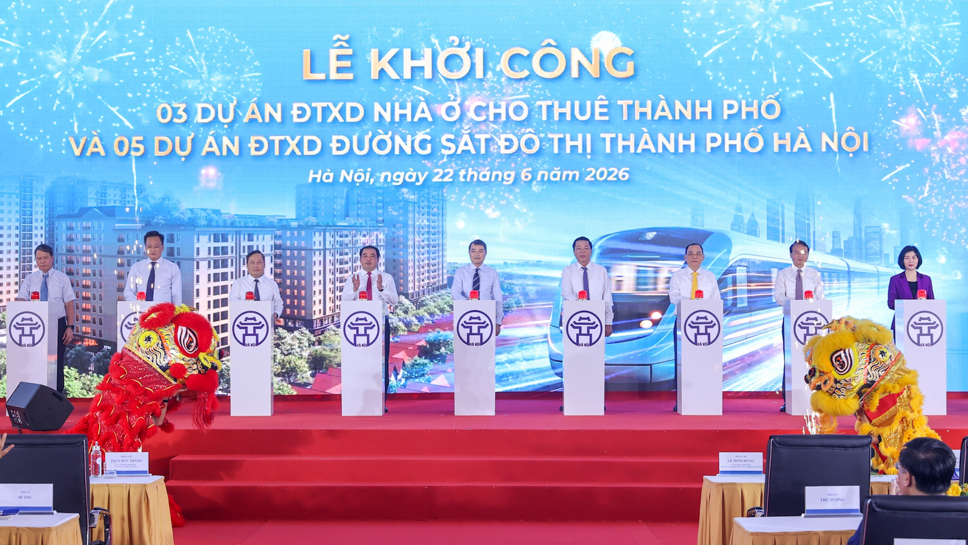 Hà Nội khởi công 5 tuyến đường sắt đô thị và 3 dự án nhà ở cho thuê 
