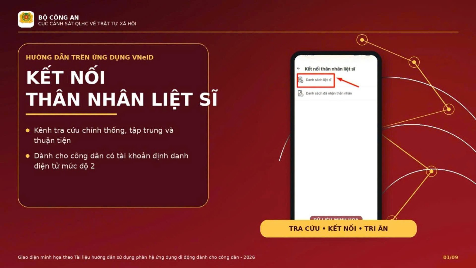 VNeID tích hợp thêm tính năng tra cứu thân nhân liệt sĩ