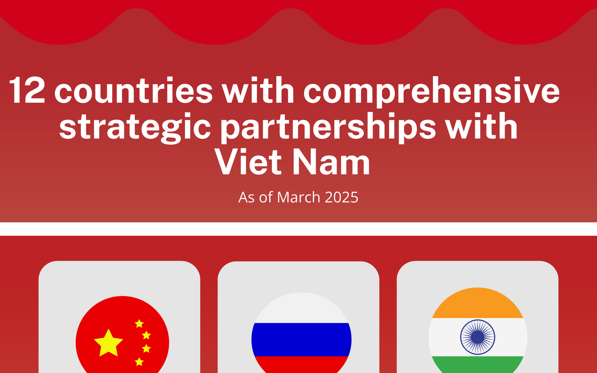 INFOGRAPHICS: 12 comprehensive strategic partners of Viet Nam