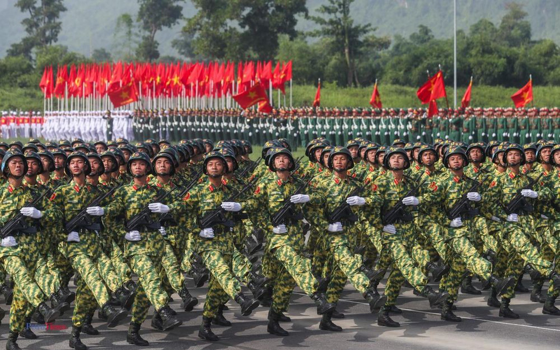 越南国庆80周年阅兵游行仪式合练彩排（组图）
