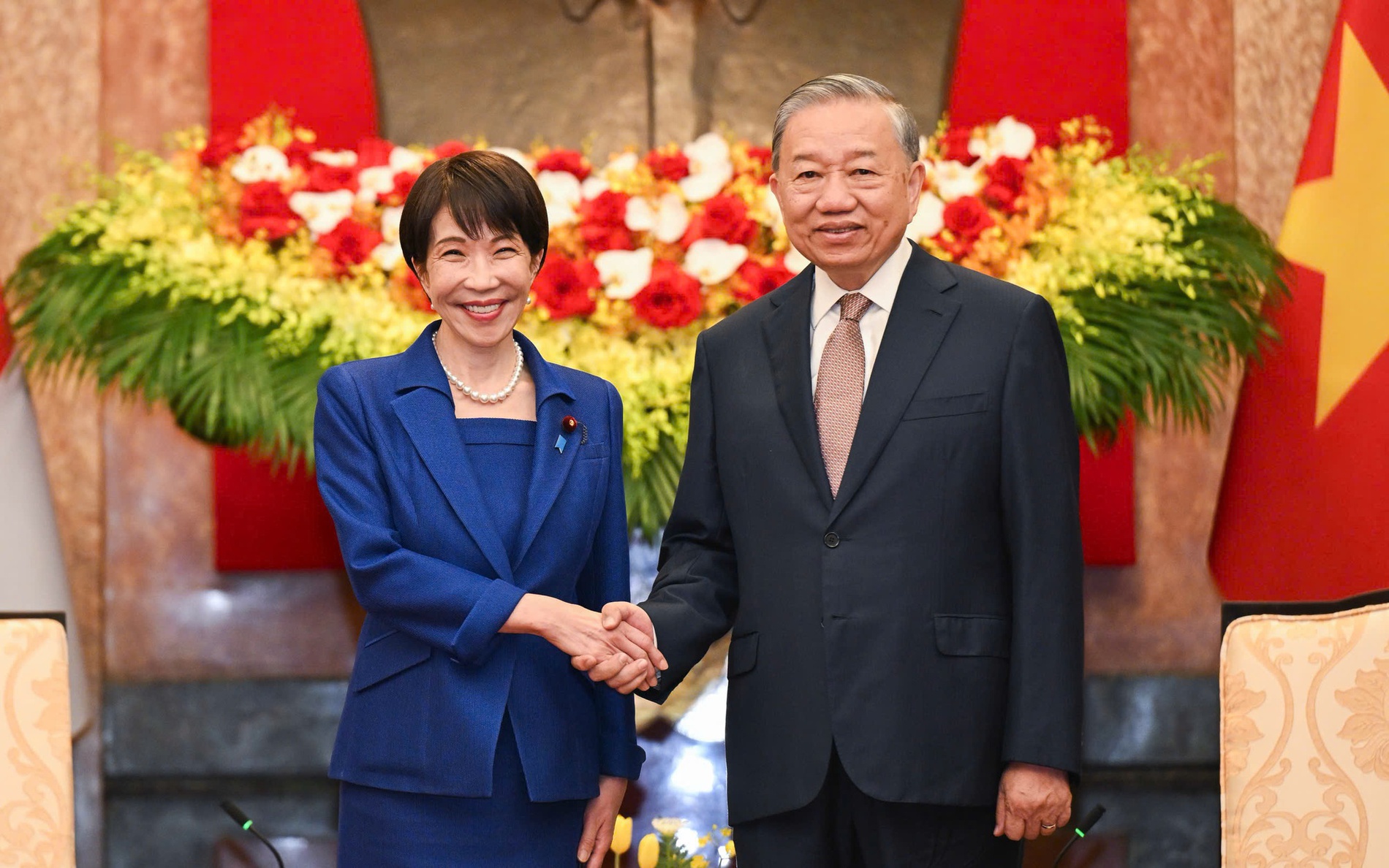 越共中央总书记、国家主席苏林会见日本首相高市早苗