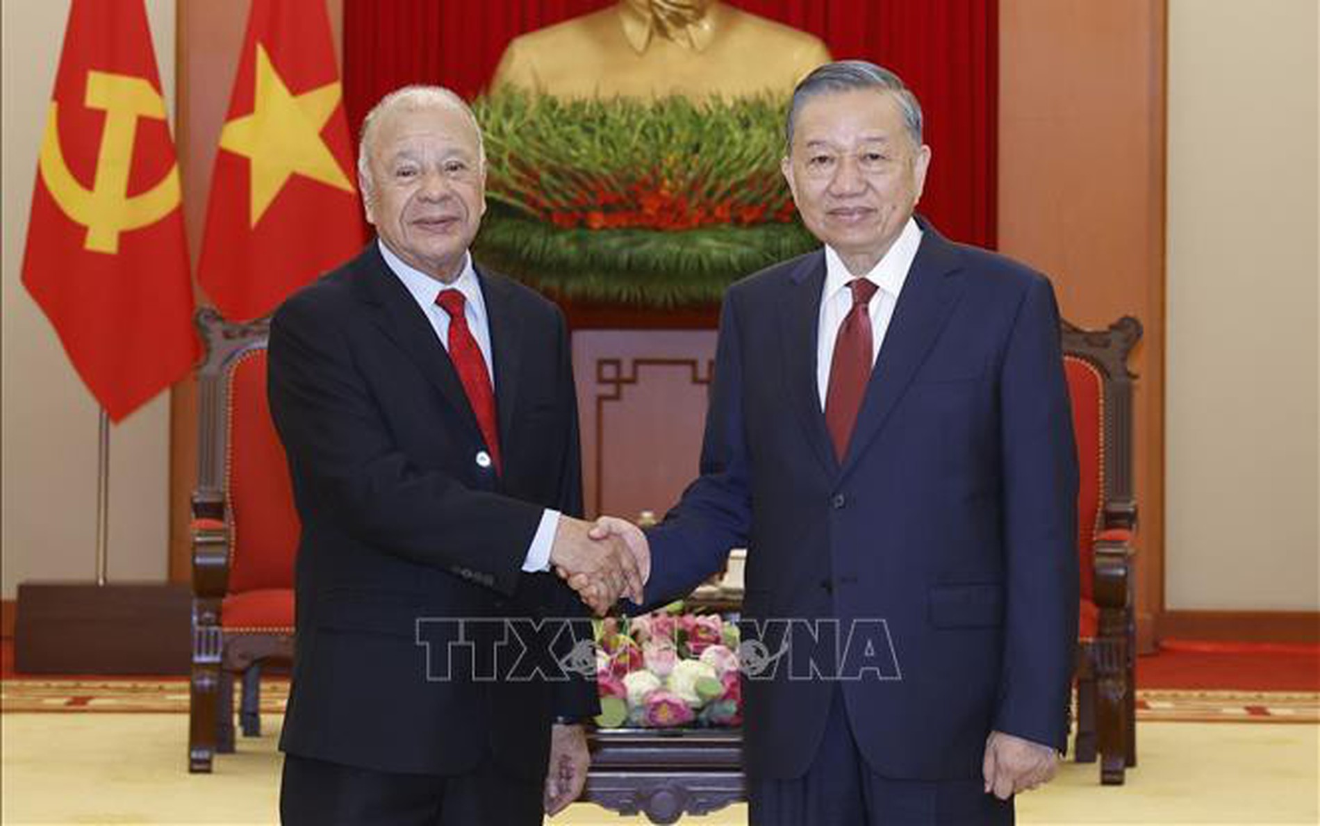 越共中央总书记、国家主席苏林会见墨西哥劳动党总书记