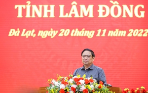 Thủ tướng Phạm Minh Chính làm việc với lãnh đạo chủ chốt tỉnh Lâm Đồng