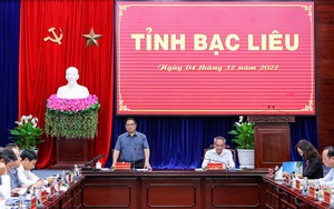 Thủ tướng Phạm Minh Chính làm việc với Ban Thường vụ Tỉnh ủy Bạc Liêu