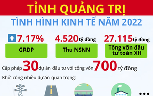 Infographics: Tình hình kinh tế năm 2022 và kế hoạch năm 2023 của tỉnh Quảng Trị