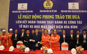 Thi đua hoàn thành thay bánh xe công tác tổ máy số 5 thủy điện Hoà Bình