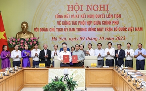 Hội nghị tổng kết và ký kết Nghị quyết liên tịch giữa Chính phủ và Đoàn Chủ tịch Ủy ban Trung ương MTTQ Việt Nam