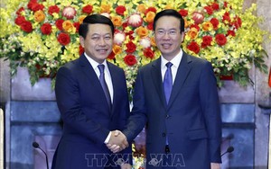 Chủ tịch nước Võ Văn thưởng tiếp Phó Thủ tướng, Bộ trưởng Ngoại giao Lào Saleumxay Kommasith