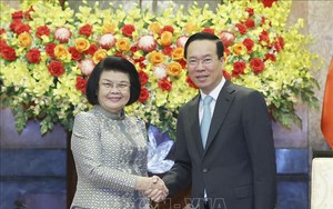 Chủ tịch nước Võ Văn Thưởng tiếp Chủ tịch Quốc hội Campuchia