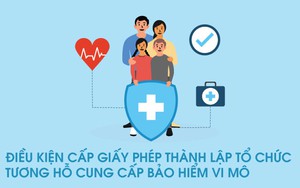 Infographics: Điều kiện cấp Giấy phép thành lập tổ chức tương hỗ cung cấp bảo hiểm vi mô