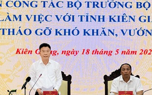 Bộ trưởng Bộ Tư pháp làm việc với tỉnh Kiên Giang về tháo gỡ khó khăn trong sản xuất kinh doanh