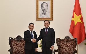 Phó Thủ tướng Trần Lưu Quang tiếp Bộ trưởng Nội vụ Lào