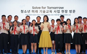 Phu nhân Tổng thống Hàn Quốc động viên học sinh Việt Nam dự thi Solve for Tomorrow