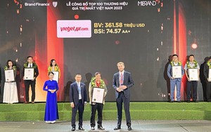 Vietjet được vinh danh top 100 Thương hiệu giá trị nhất Việt Nam