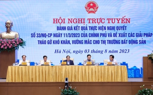 TỔNG THUẬT: Thủ tướng chủ trì Hội nghị đánh giá tình hình, tháo gỡ khó khăn cho thị trường bất động sản