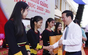 Chủ tịch nước Võ Văn Thưởng dự khai giảng tại Trường PT dân tộc nội trú tỉnh Gia Lai