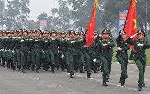 Hợp luyện các lực lượng vũ trang diễu binh, diễu hành kỷ niệm 70 năm Chiến thắng Điện Biên Phủ