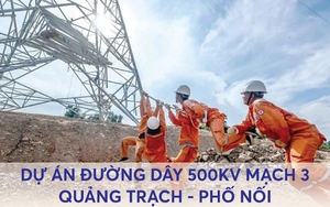 Infographics: Dự án đường dây 500 KV mạch 3 Quảng Trạch - Phố Nối