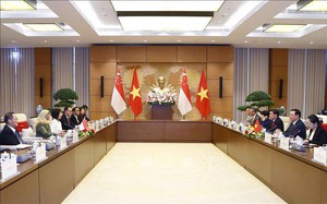 越南国会主席王廷惠会见新加坡总统哈莉玛·雅各布