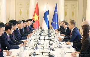 越共中央总书记苏林与芬兰总统举行会谈