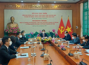 Việt Nam, Cuba tăng cường hợp tác về tư tưởng, tuyên giáo, xây dựng Đảng