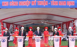 Đầu tư hơn 1600 tỷ đồng xây dựng hạ tầng KCN Mỹ Thuận, Nam Định